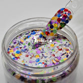 Frosted Caribbean Nail Acrylic Powder with Glitter - Acrylic Powder